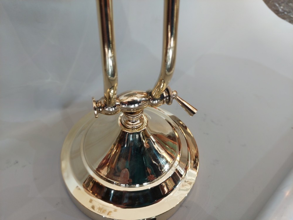 Art Deco Brass Clerk's Desk Lamp  View V