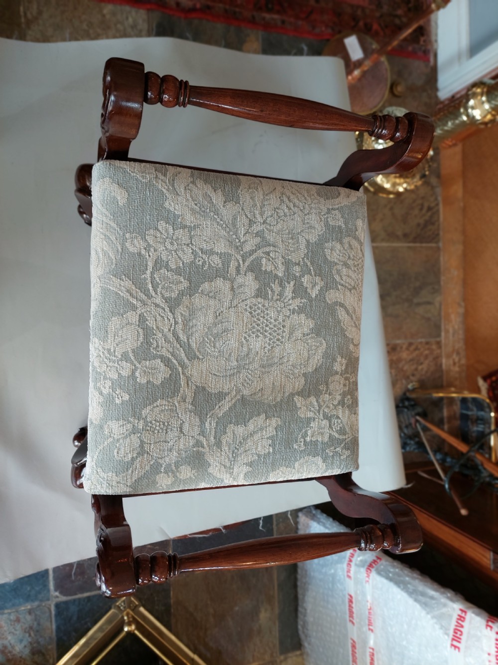 Early 20thC Walnut Piano Music Stool View VI