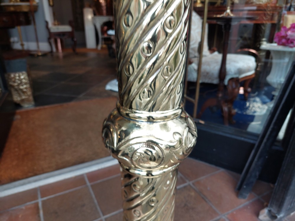 Victorian Embossed Copper Jardiniere on Stand  View V