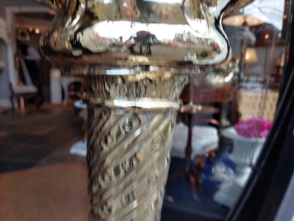Victorian Embossed Copper Jardiniere on Stand  View VI