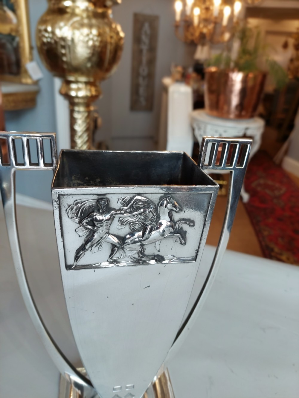 Pair of WMF Art Deco Plated Vases View II