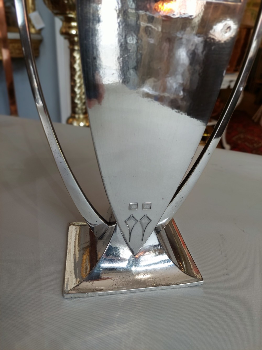 Pair of WMF Art Deco Plated Vases View III
