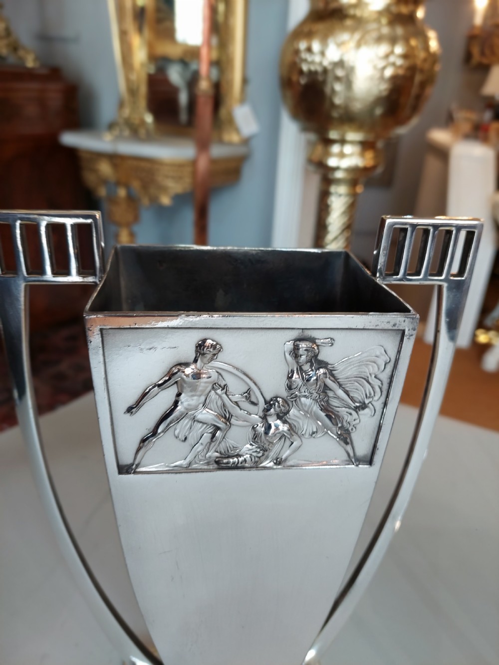 Pair of WMF Art Deco Plated Vases View IV
