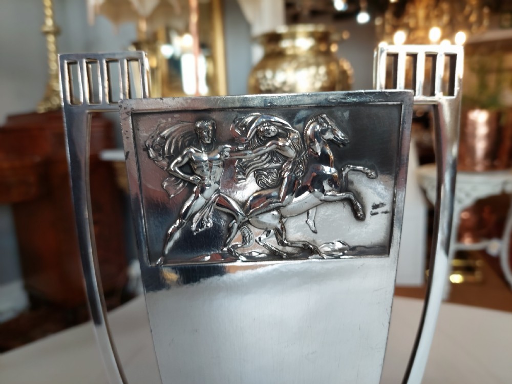 Pair of WMF Art Deco Plated Vases View VI