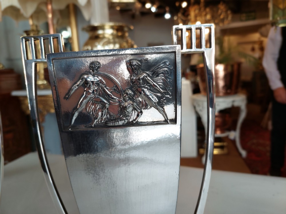 Pair of WMF Art Deco Plated Vases View VII