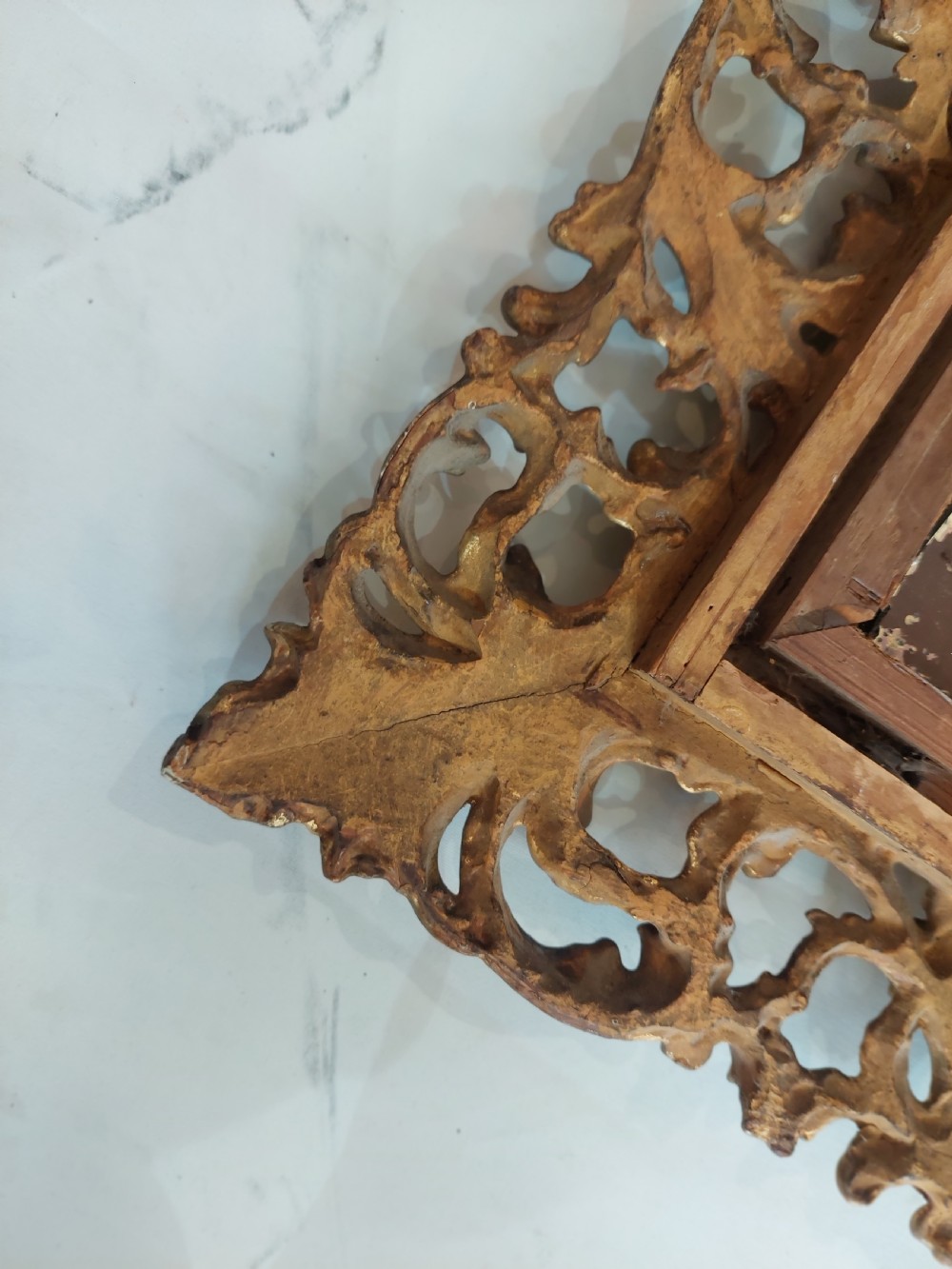 Victorian Florentine Style Giltwood Wall Mirror View VII