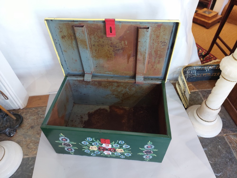 Canal Toleware Hand Painted Munitions Trunk View VI