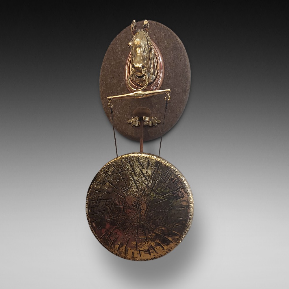Early 20thC Brass Wall Mounted Dinner Gong
