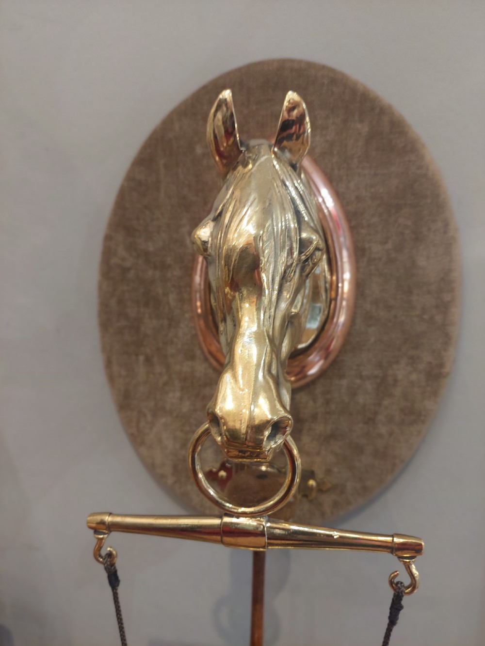 Early 20thC Brass Wall Mounted Dinner Gong View VI