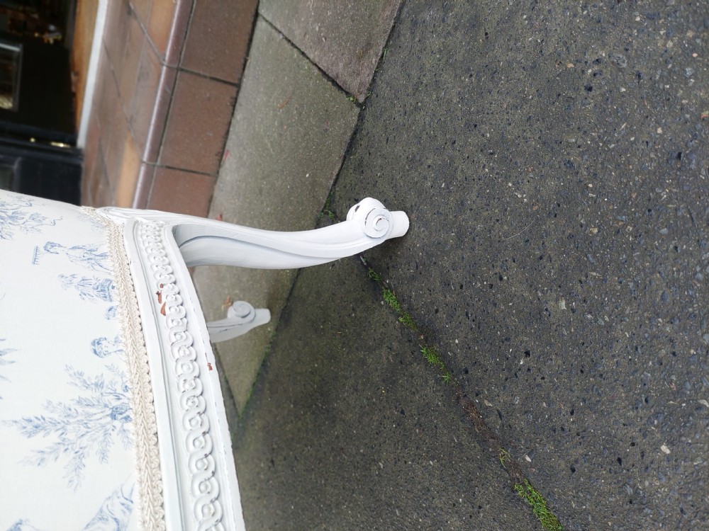 Late 19thC Painted French Salon Chair View V