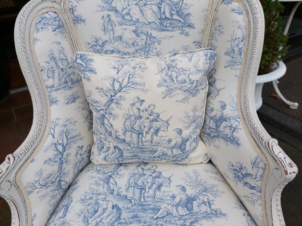 Late 19thC Painted French Salon Chair View VI