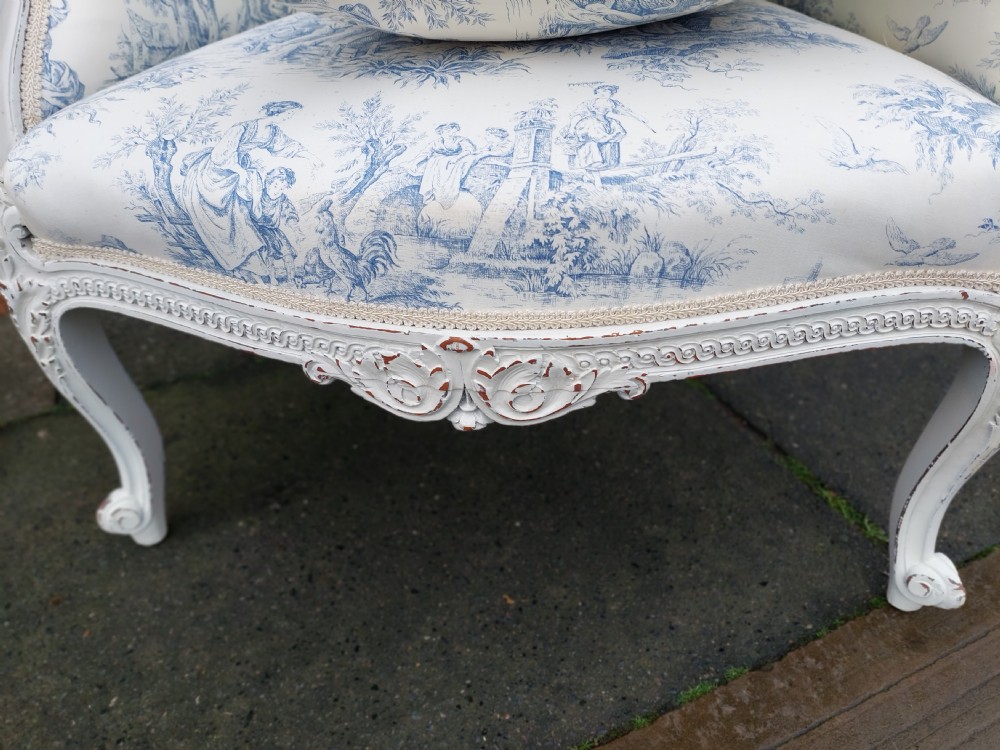 Late 19thC Painted French Salon Chair View VII