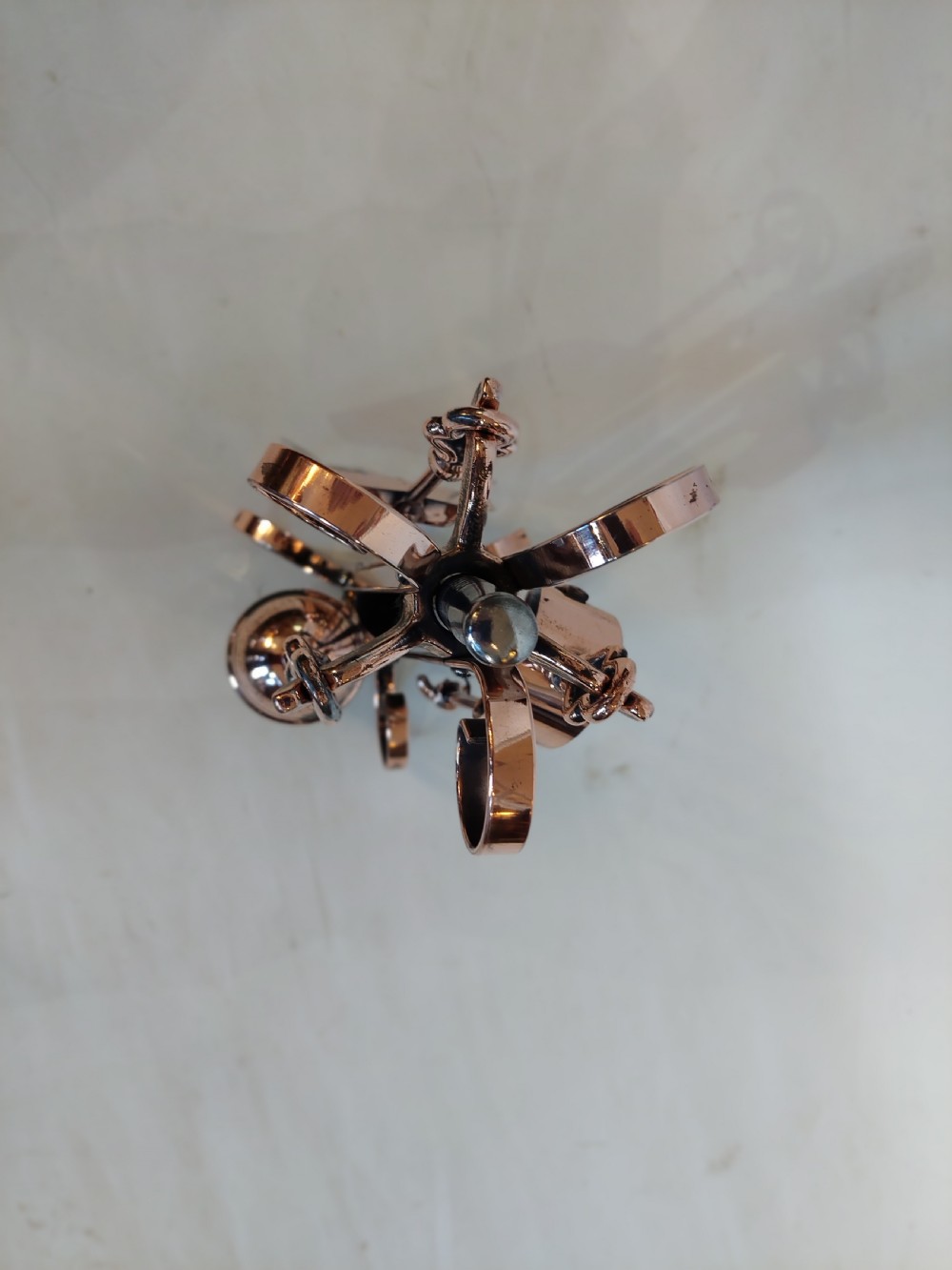 Late Victorian Copper Plated Steel Fireside Companion Set View II