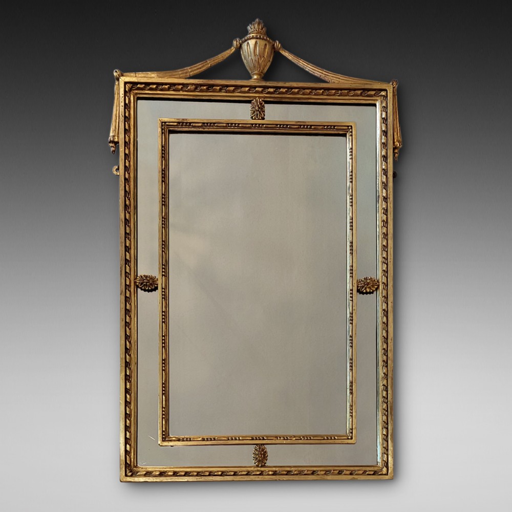 Early 20th Century Rectangular Gilt Wood Mirror 