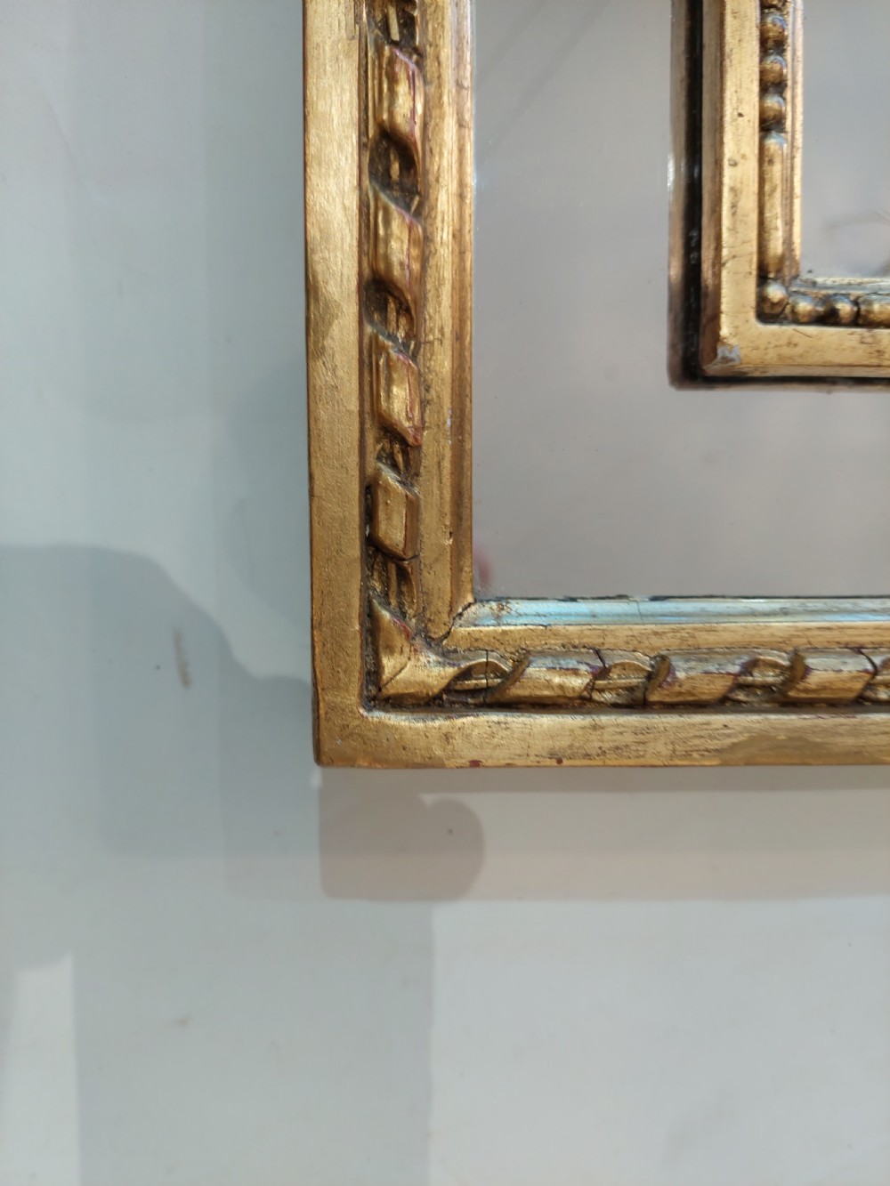 Early 20th Century Rectangular Gilt Wood Mirror  View II