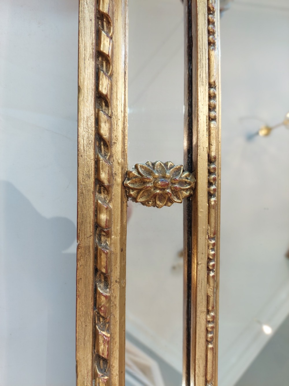 Early 20th Century Rectangular Gilt Wood Mirror  View III
