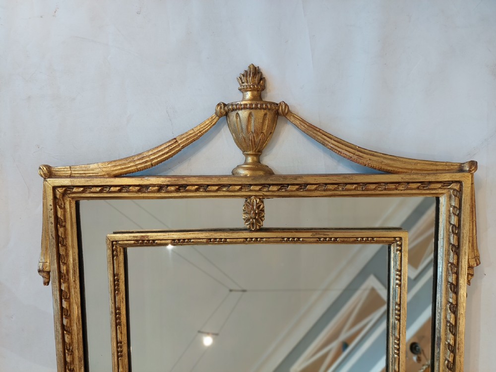Early 20th Century Rectangular Gilt Wood Mirror  View IV