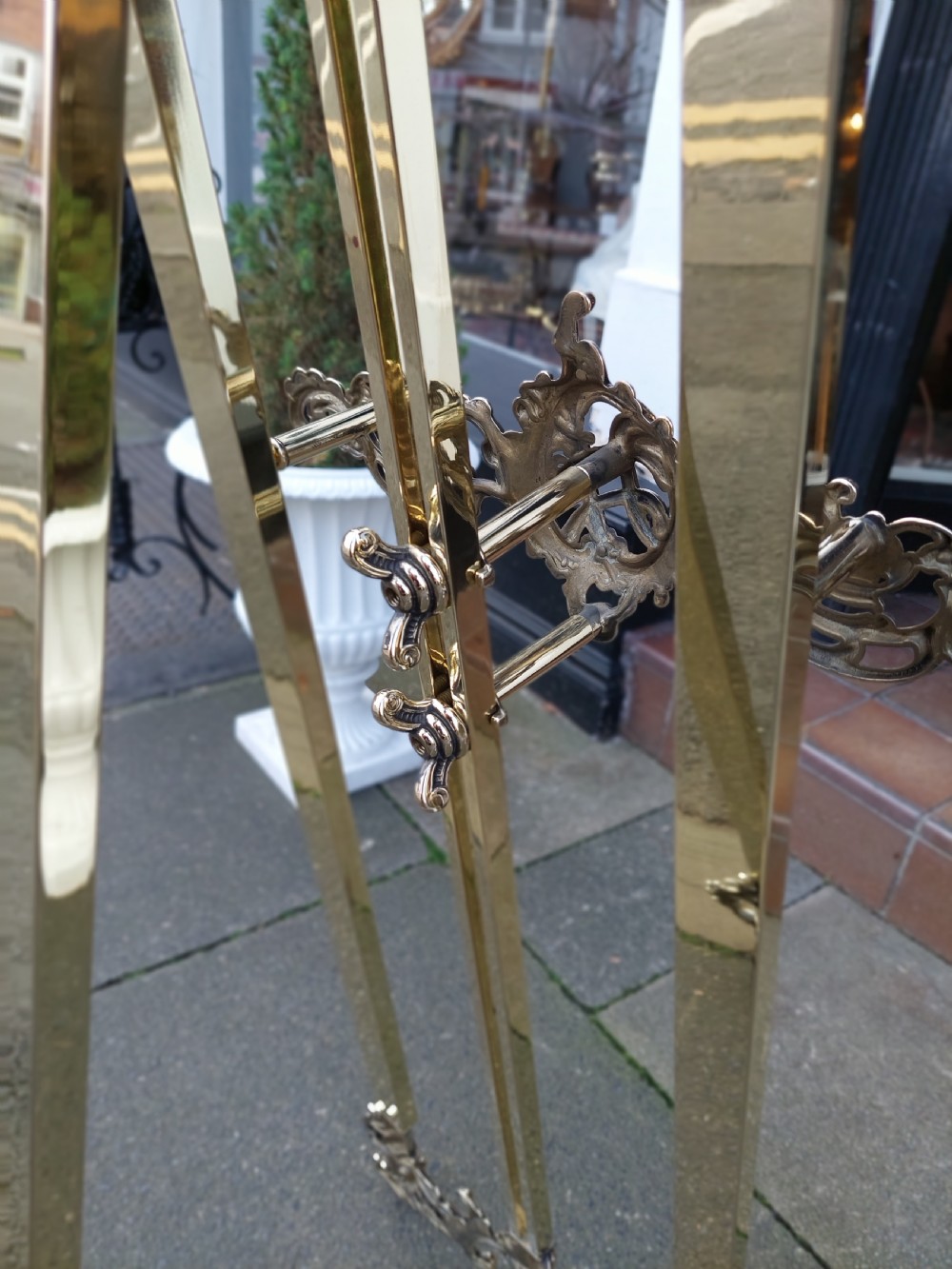 Late 19thC Brass Easel in the French 18thC Style View IX
