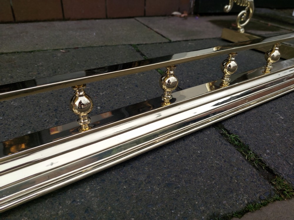Late Victorian Brass Fire Curb Fender  View V