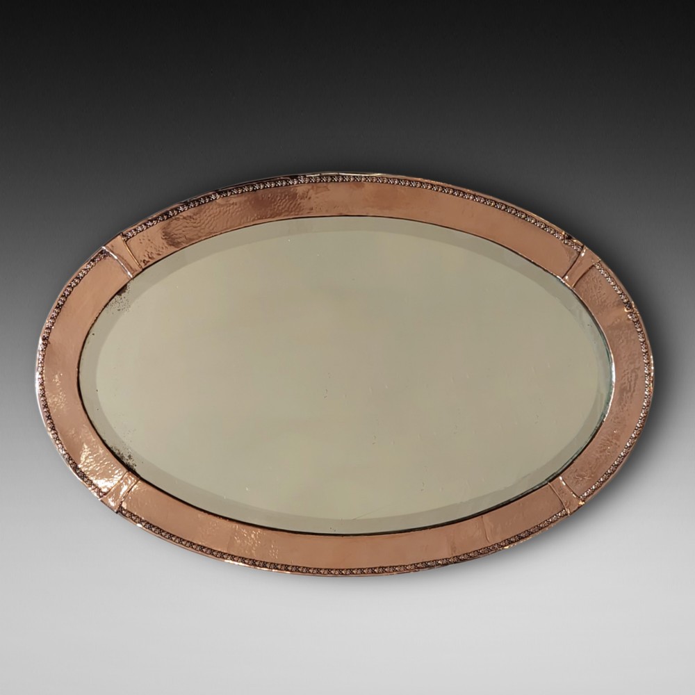 Arts & Crafts Beaten Copper Wall Mirror