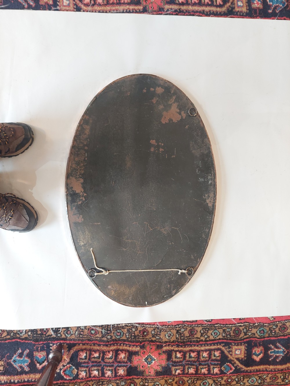 Arts & Crafts Beaten Copper Wall Mirror View VI