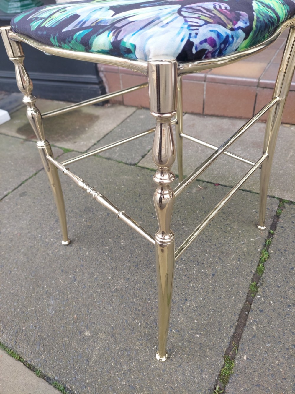1920's Italian Brass Salon Chair View III