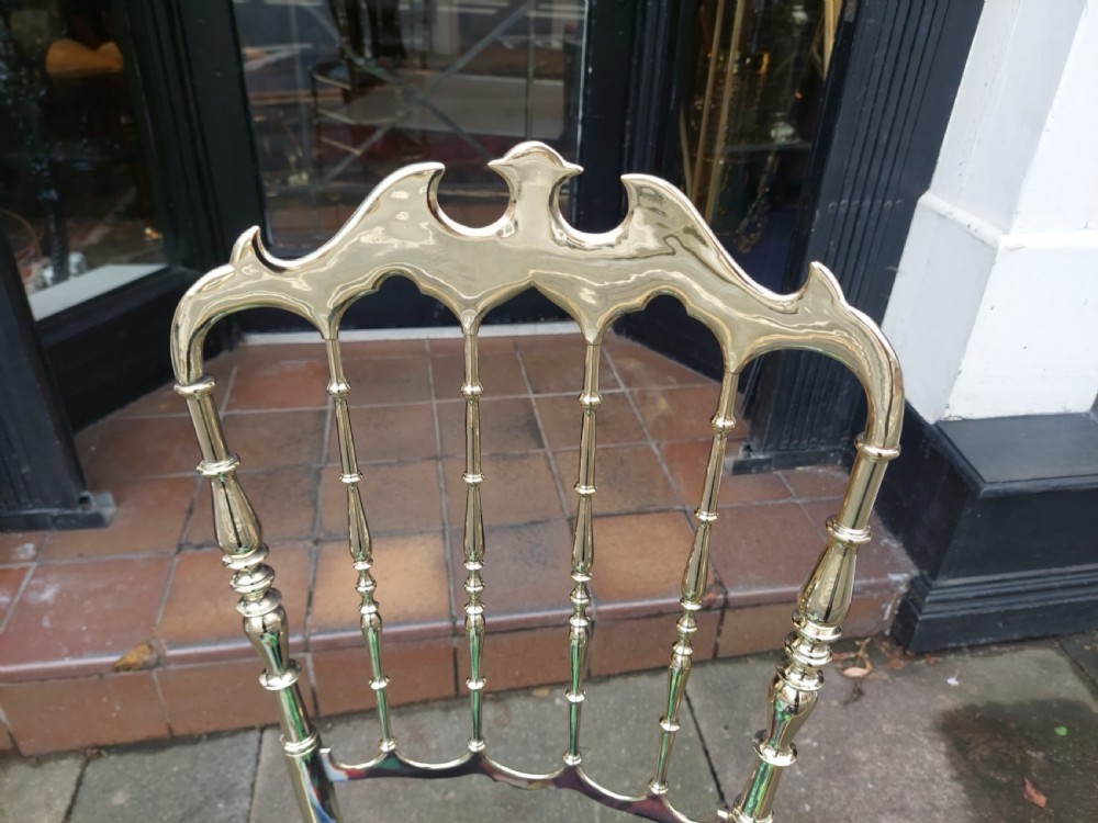 1920's Italian Brass Salon Chair View IV