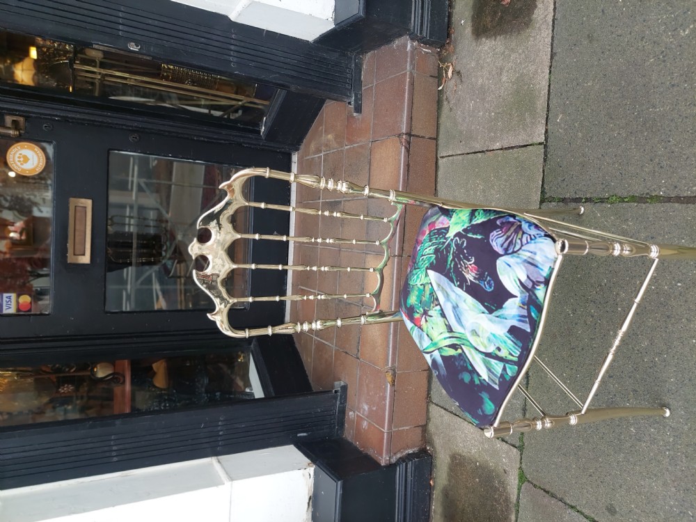 1920's Italian Brass Salon Chair View V