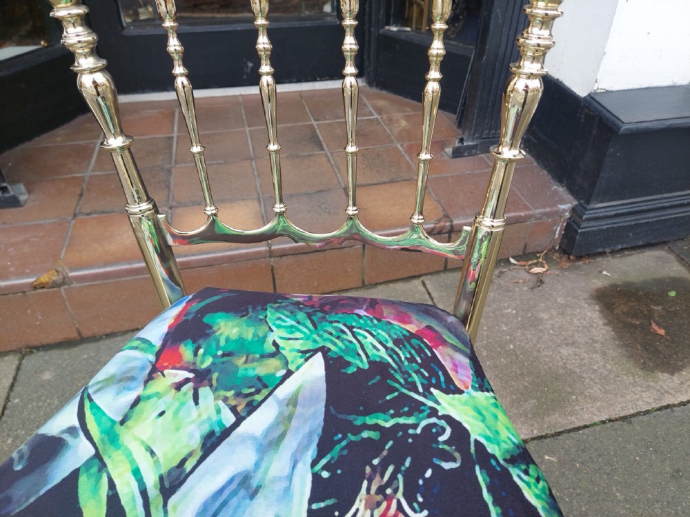 1920's Italian Brass Salon Chair View VI
