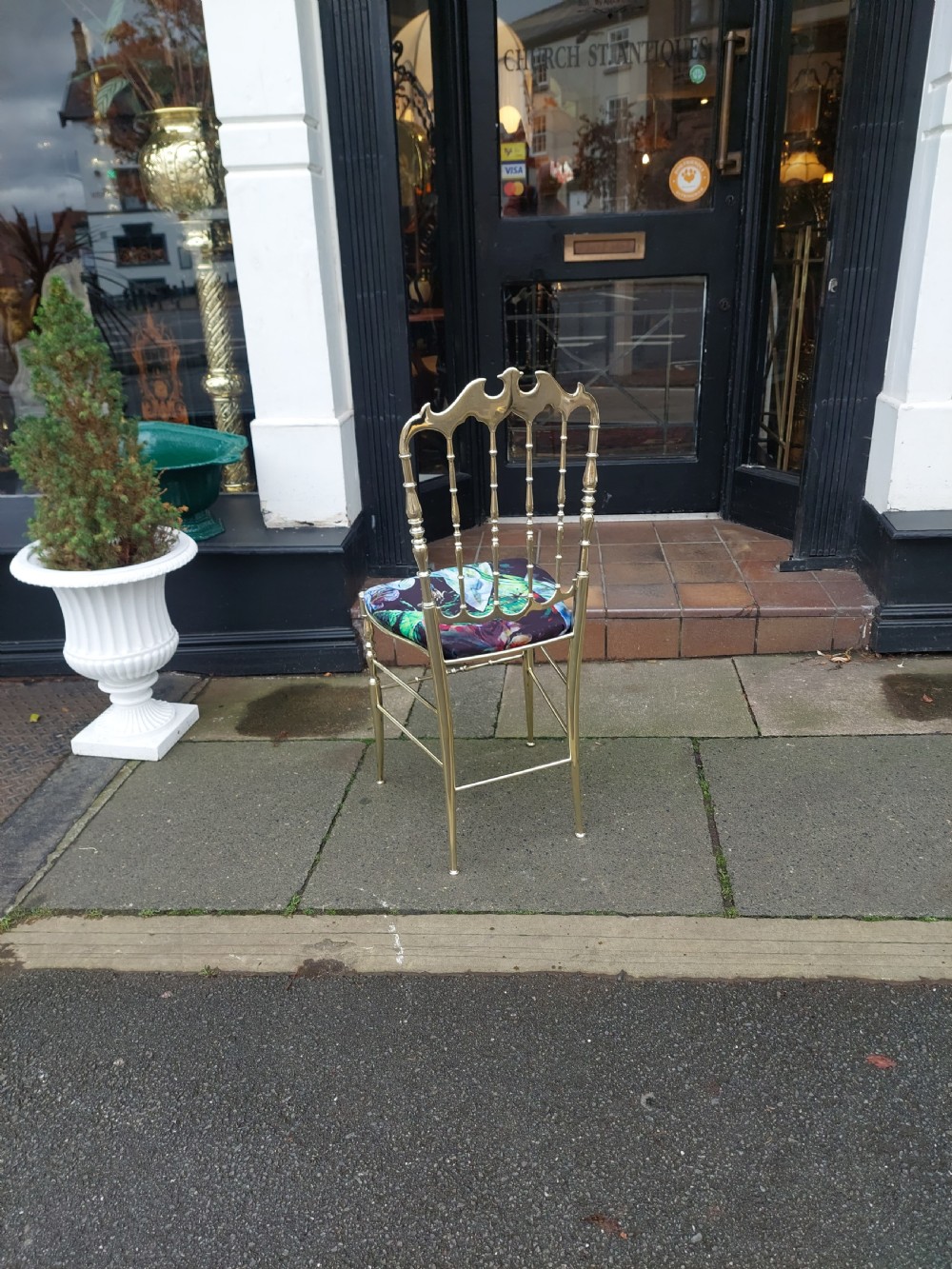 1920's Italian Brass Salon Chair View VII