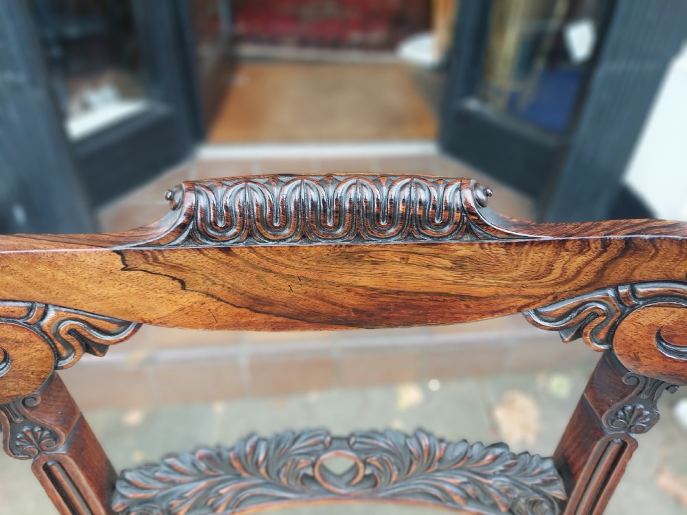Set of 4 William IV Rosewood Dining Chairs View III