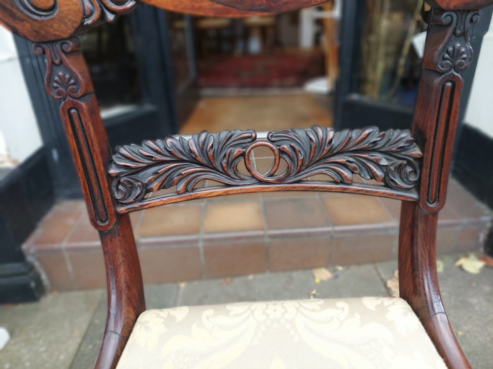 Set of 4 William IV Rosewood Dining Chairs View VI