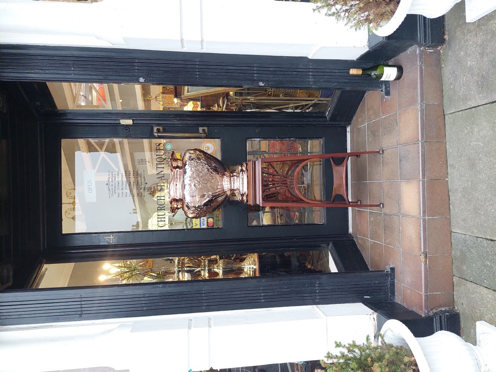 Large Art Nouveau Copper Pedestal Jardinaire View IX