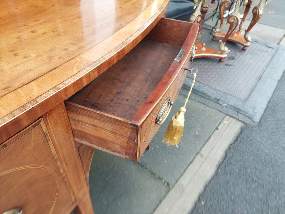 George III Mahogany Bow Fronted Sideboard View IX