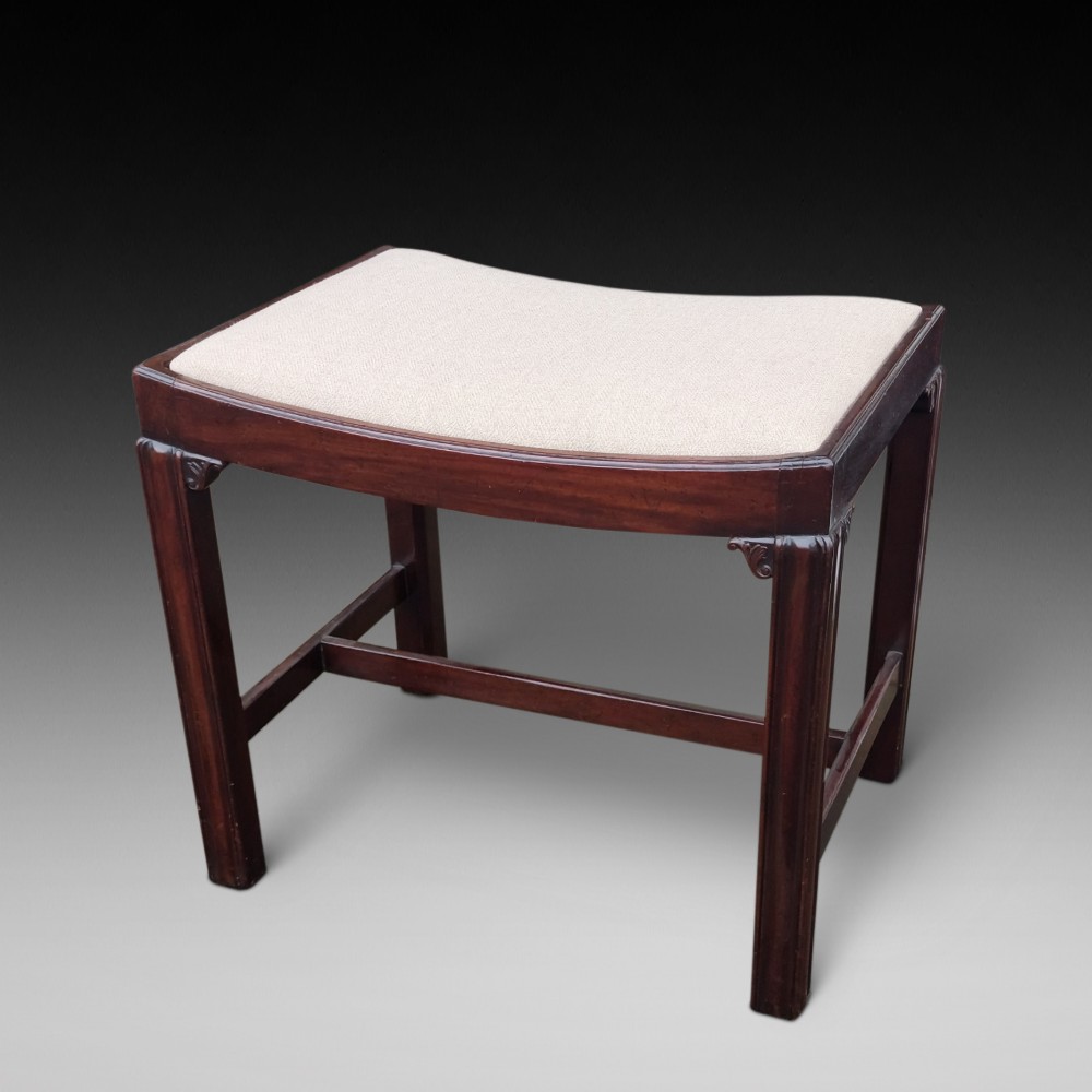 Early Georgian Mahogany Dressing Table Stool