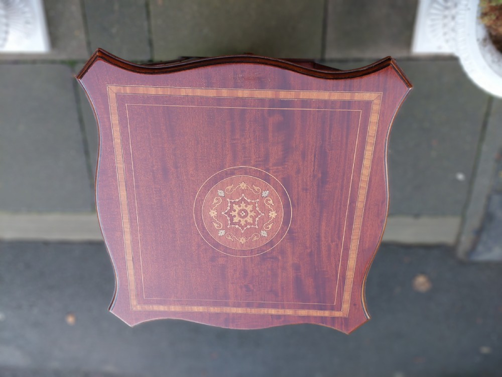 Edwardian Inlaid Mahogany Revolving Bookcase View II