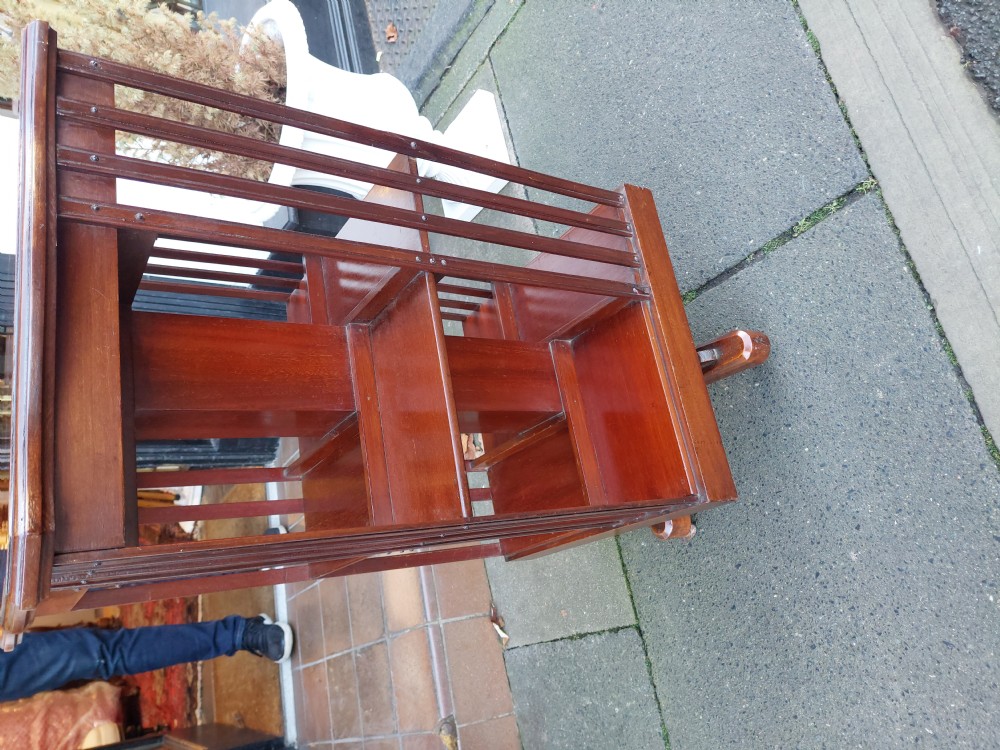 Edwardian Inlaid Mahogany Revolving Bookcase View IV