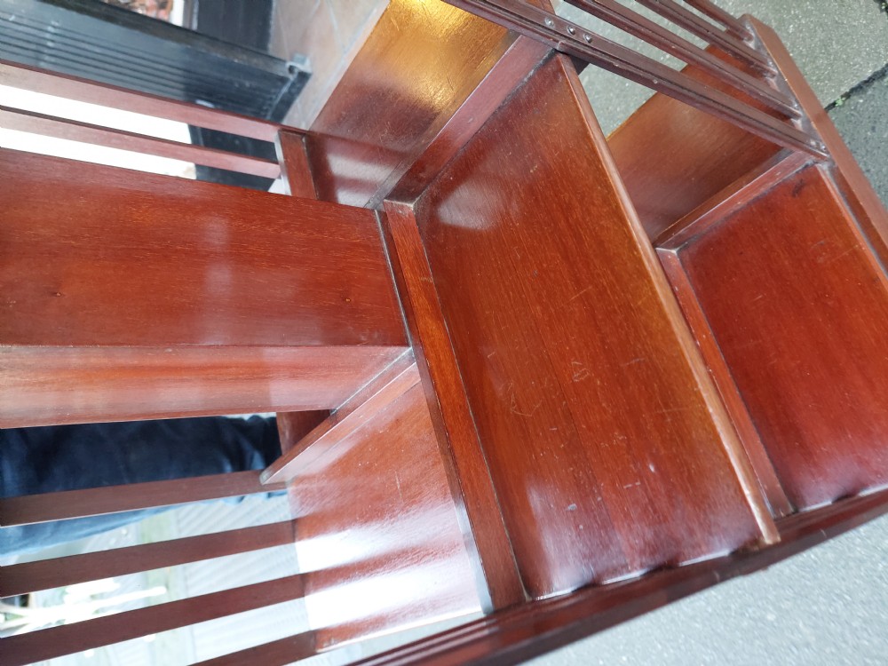 Edwardian Inlaid Mahogany Revolving Bookcase View V
