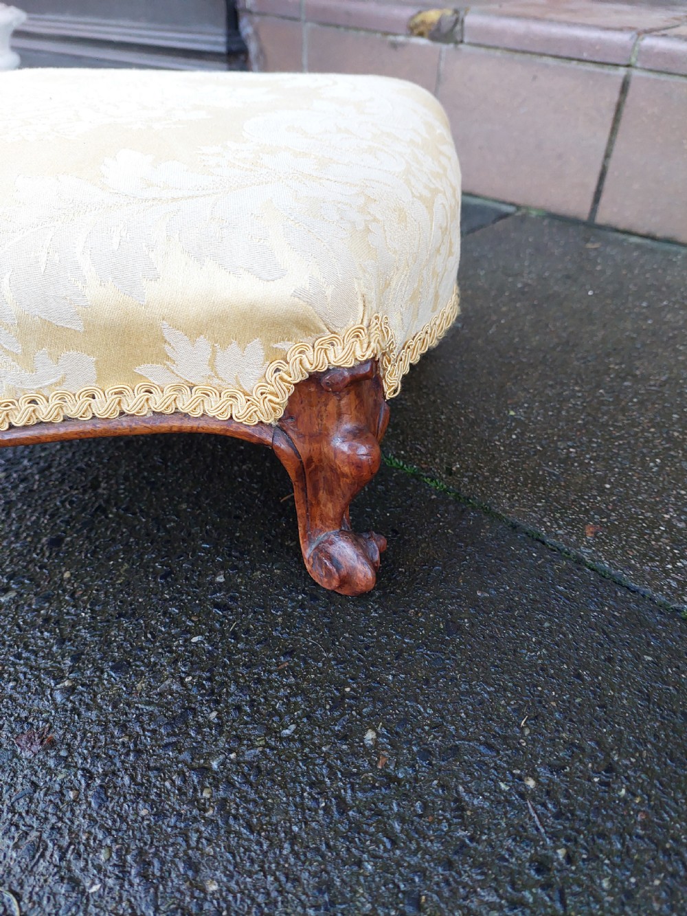 Pair of Victorian Walnut Footstools View III