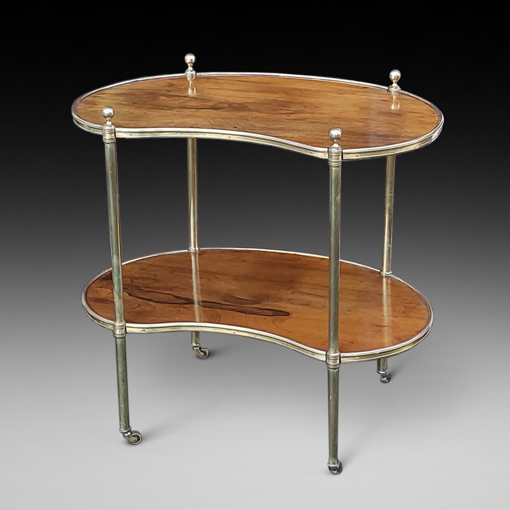 Victorian Rosewood Two Tier Brass Bound Whatnot