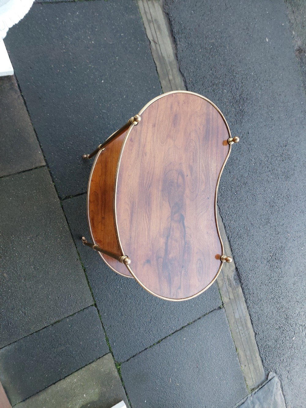 Victorian Rosewood Two Tier Brass Bound Whatnot View IV