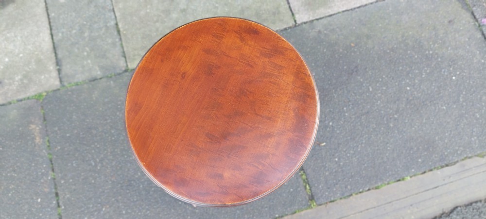 Early 19thC Mahogany Side Lamp Wine Table View V