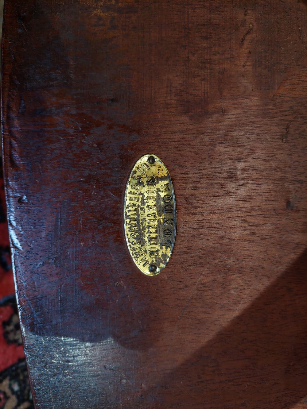 Edwardian Mahogany Shoolbred Rotating Desk Chair View IX
