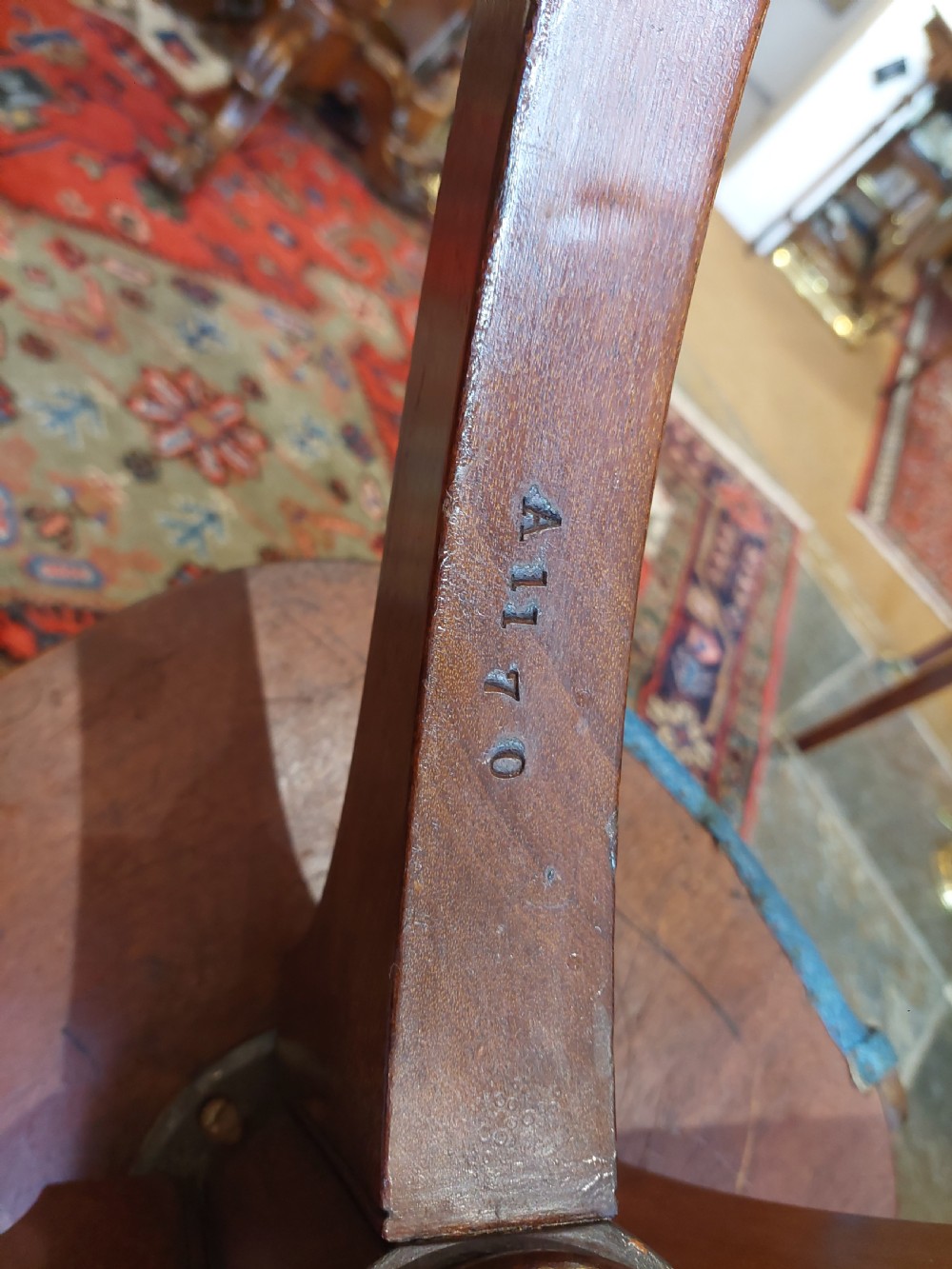Edwardian Mahogany Shoolbred Rotating Desk Chair View X