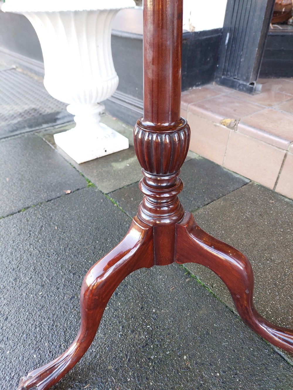 19thC Mahogany Tilt Top Tripod Table View IV