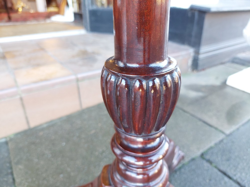 19thC Mahogany Tilt Top Tripod Table View VII