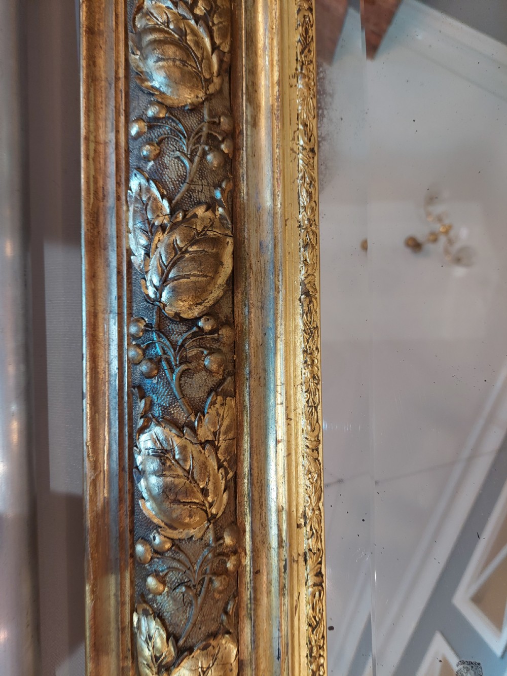 Victorian Giltwood & Gesso Wall Mirror  View V