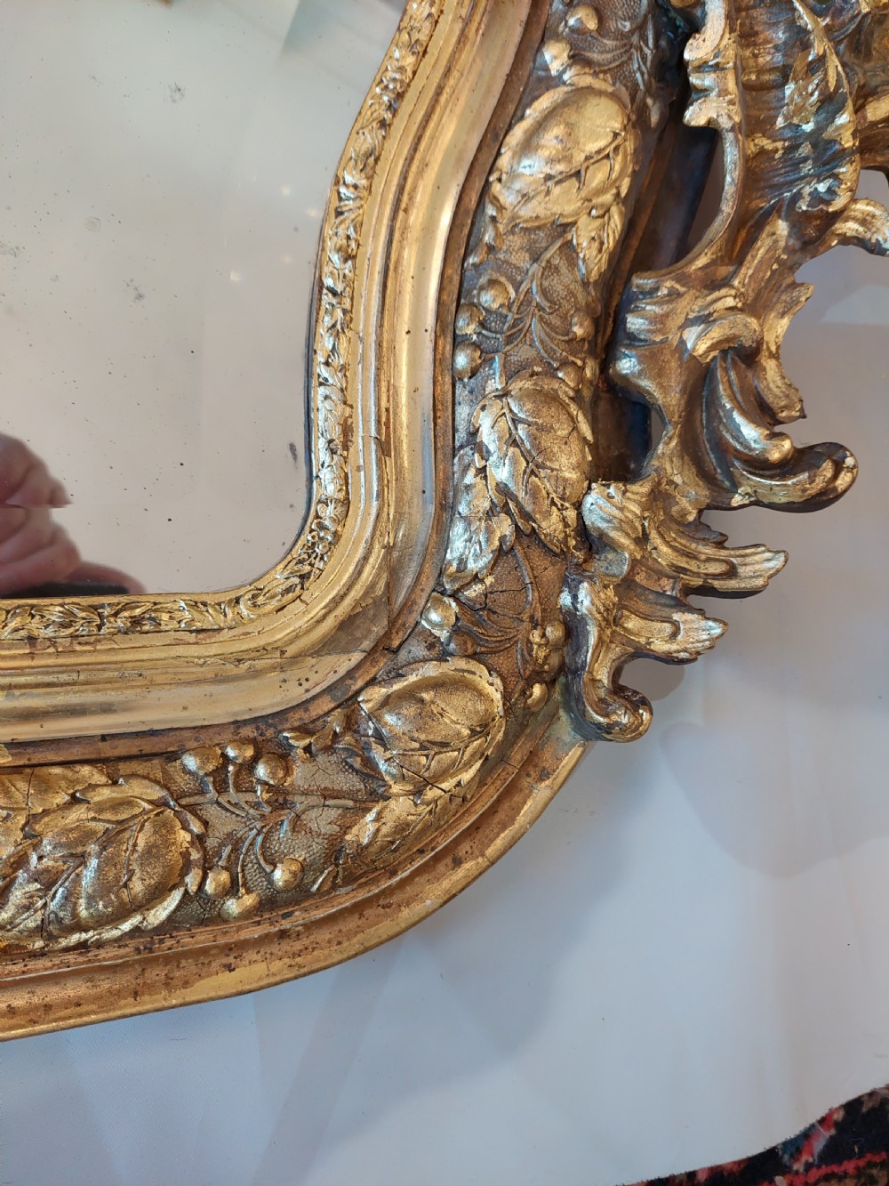 Victorian Giltwood & Gesso Wall Mirror  View VI