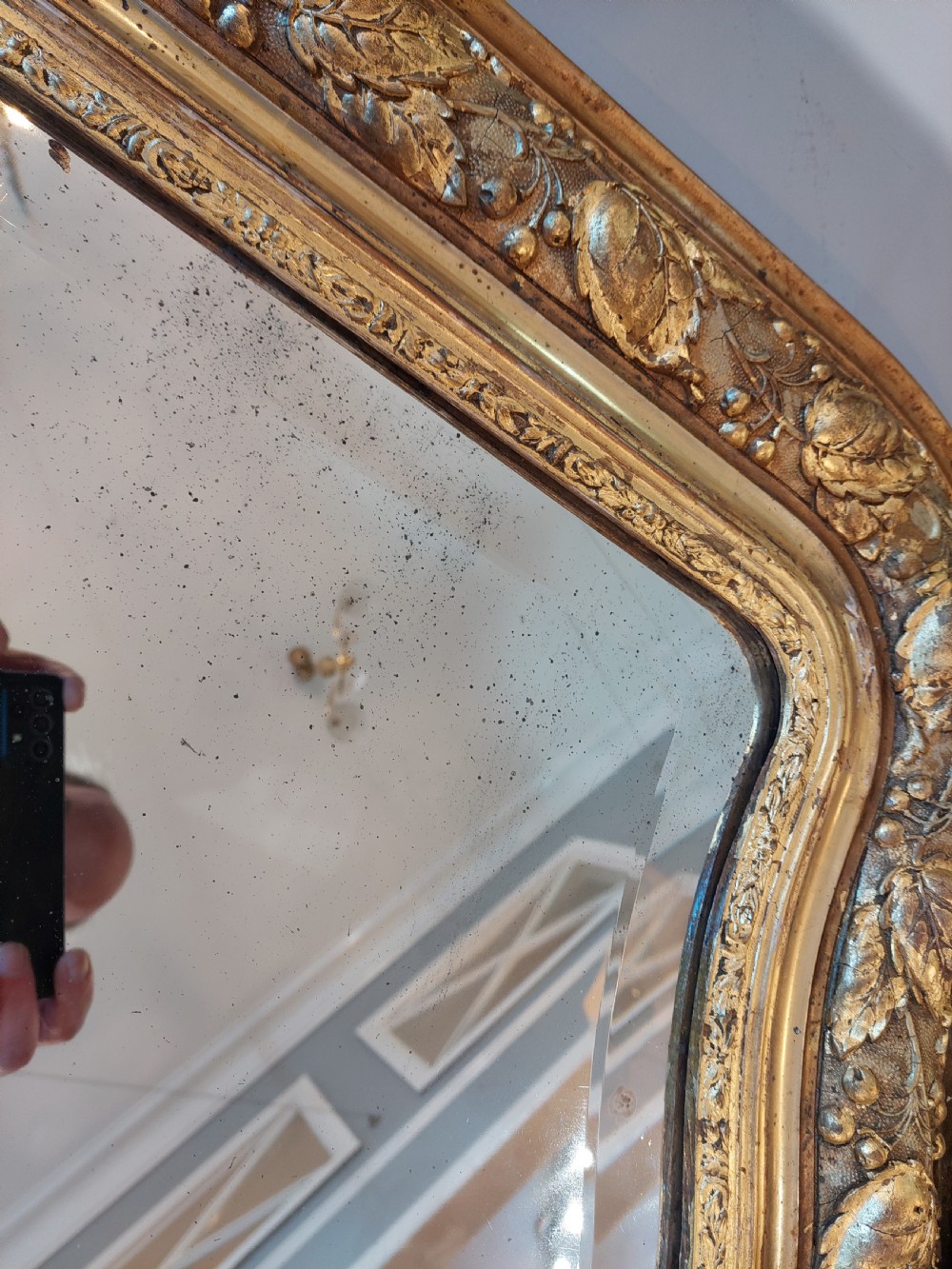 Victorian Giltwood & Gesso Wall Mirror  View VII
