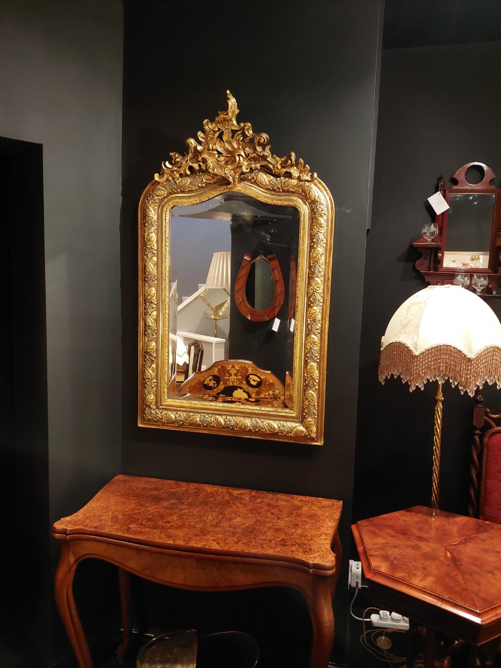 Victorian Giltwood & Gesso Wall Mirror  View II